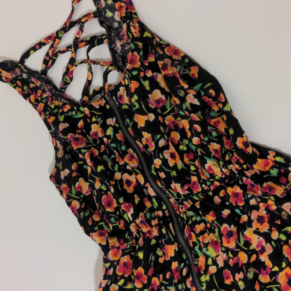 Floral Pocket Skater Dress